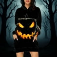 thumbnail image 2 of Taqqpue Halloween Print Hoodie Dress for Women Ghost Pumpkin Witch Mini Dresses Halloween Costumes Long Sleeve Cosplay Halloween Party Dress with Pockets, 2 of 7
