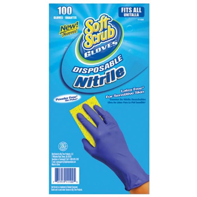 Big Time Products 11100-16 Gants Jetables en Nitrile Doux - 100 Unités