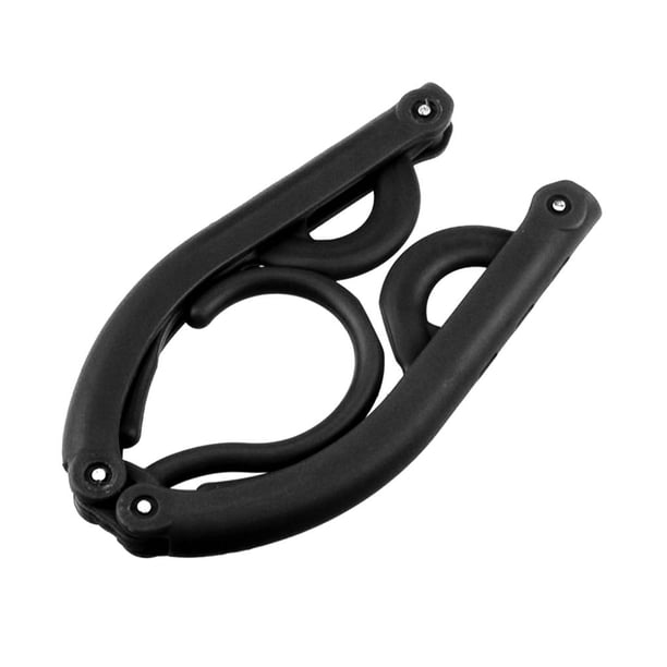 Cateissary Percha plástica plegable portátil del viaje de los surcos del &anti-slip de la percha de la ropa Almacenamiento y organización del hogar negro