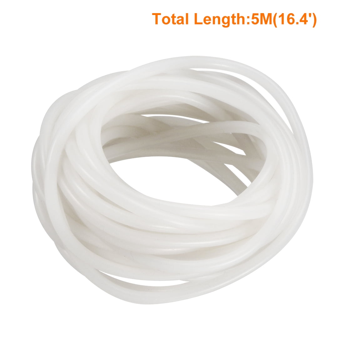 Unique Bargains Silicone Tube 5mm ID 8mm OD 5 Meter Flexible Tubing for Pump Transfer