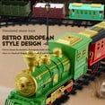 thumbnail image 5 of YATAV Christmas Train Set - Train Toys with Smokes,Lights and Sound,Toy Train Set for Under Christmas Tree,Fun Model Trains for Christmas Toys Gifts(Green,5 Trains), 5 of 9