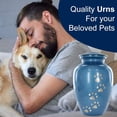 thumbnail image 6 of Trupoint Memorials Blue Large Pet Cremation Urn for Animal Ashes – for Your Special Dog or Cat – for Pets up to 122 Pounds, 6 of 7
