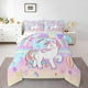 thumbnail image 1 of juegos de cama para niñas Kawaii Rainbow Unicorn Juego de edredón Unicorn Dormitorio, 1 of 7