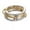 Yellow1, variant on Thick And Stackable Cubic Zirconia Ring For Ladies 1 Gold Plated Three Ring Ring Connection Not Easy To Fade Jewelry 17 Mile Rings Adjustable Rings Set Women's Stacking Rings Interchangeable Rings