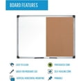 mastervision maya combination board, dry erase / cork bulletin board