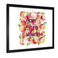 thumbnail image 2 of Designart 'Enjoy Every Moment Over Colorful Flowers' Traditional Framed Art Print, 2 of 4
