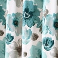 thumbnail image 3 of Leah Shower Curtain-Bathroom Flower Floral Large Blooms Fabric Print Design, 72" x 72", Blue, 3 of 6