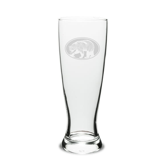 Bear Oval 23oz Deep Etched University Pilsner