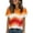 #201-Orange, variant on Taylonsss Women's Vintage Gradient Printed Round Neck Short Sleeve T-Shirt Casual Sports Top for Fitness and Daily Wear Comfortable Stretch Breathable Fabric for Spring Summer