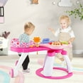thumbnail image 4 of Costway 3 in 1 Baby Stationary Activity Center Walk-Around Kids Play Table Set Pink, 4 of 10