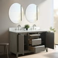 thumbnail image 4 of Vanity Art 54" Double Freestanding Bathroom Vanity with Sink and Engineered Marble Top, 4 of 11