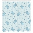 thumbnail image 3 of Ambesonne Cartoon Shower Curtain, Teddy Bear Letters, 69"Wx84"L, Pale Blue Aqua, 3 of 3