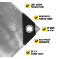thumbnail image 5 of Core Tarps 10 Mil Heavy Duty Tarp Camping Tarpaulin Waterproof Cover, Silver and Black 30 x 70Ft, 5 of 7