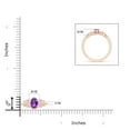 thumbnail image 4 of ANGARA Natural 0.7 Ct. Amethyst with Diamond Side Stones Ring in 14K Rose Gold for Women (Ring Size: 3), 4 of 9