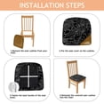 thumbnail image 4 of Halloween Spider Web Seat Covers for Dining Room Chairs Set Of 4,Stretch Printed Washable Chair Seat Cover with Elastic Ties and Button,Removable Waterproof Couch Cushion Covers, 4 of 6