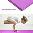 thumbnail image 4 of Spaco 8 x 4 Feet Folding Gymnastics Tumbling Mat-Purple, Folding Thick Exercise with Carrying Handles for MMA, Gymnastics, Stretching, Core Workouts, 4 of 6