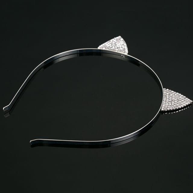 HOOWIFFY 2Ud Vincha Con Orejas De Y Color Plata Para Ocasiones Festivas