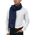 thumbnail image 3 of Roberto Cavalli ESZ029 03000 Purple Wool Blend Leopard Print Mens Scarf for mens, 3 of 5
