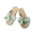 thumbnail image 3 of HomeDM Women's Flat Thong Sandals Dressy Bow Knot Open Toe Wedding Dress Summer Comfortable Slip On Flip Flops, Green Size 5.5, 3 of 4