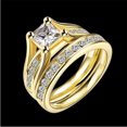 thumbnail image 2 of unbranded Anillo Para Pareja En Zirconia Dorado Con Para Y Compromisos, 2 of 7