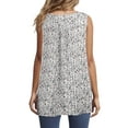 thumbnail image 4 of S-5XL Women Sleeveless Tunic Baggy Casual Vest Swing Summer Tank Top Blouse Ladies Summer Floral Tops, 4 of 5