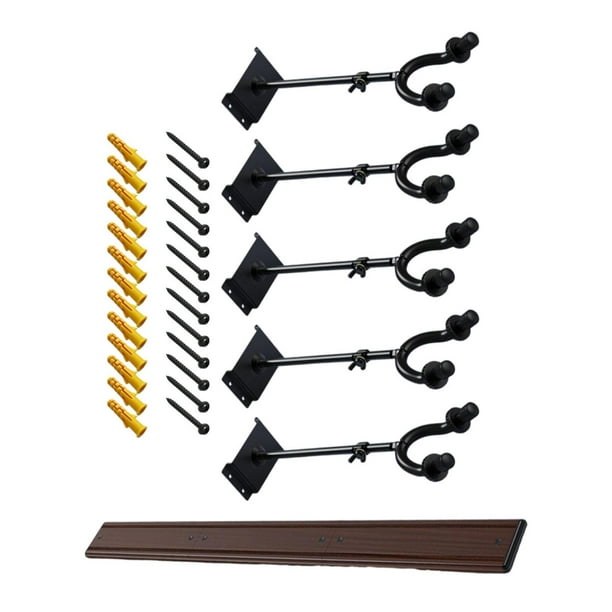 Soporte para colgar guitarras, expositor con tornillos, ganchos de pared giratorios y ajustables para .