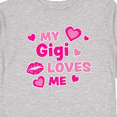 thumbnail image 4 of Inktastic Valentine's Day My Gigi Loves Me Hearts and Lips Boys or Girls Long Sleeve Toddler T-Shirt, 4 of 5