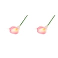 thumbnail image 1 of Inteprter 24 piezas PU flor falsa Linda decorativa simulación vívida hogar Bar Club flores artificiales planta ornamento luz Rosa claro 2Conjunto, 1 of 6