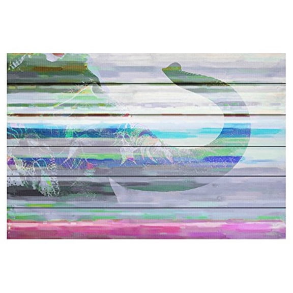 Happy Pachyderm by Parvez Taj Painting Print on White Wood