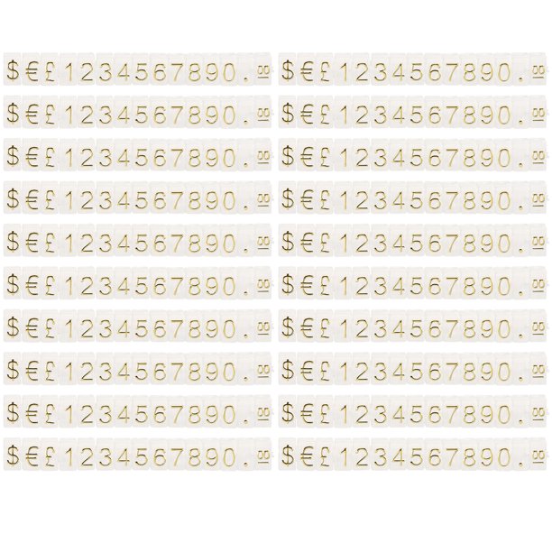 20 etiquetas de precio en forma de cubo, ajustables, para mostrador de precios