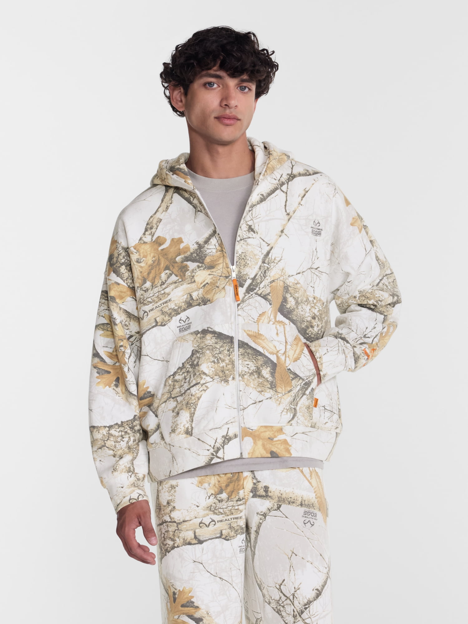 No Boundaries x Realtree Boxy Fit Heavyweight Fleece Full Zip Hoodie, Men's Sizes XS-4XLT