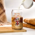 thumbnail image 3 of Merry Christmas Miniature American Shepherd Enjoys Woofmas Winter Xmas Holiday 16oz Glass Cup Mug MAS Dog Lover Gifts Glass Can - 02022, 3 of 5
