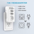 thumbnail image 2 of Canada Plug Adapter, 7 In 1 French To Us Plug Adapter With 3usb & 1 Type C & 3 Outlets, 2 of 5