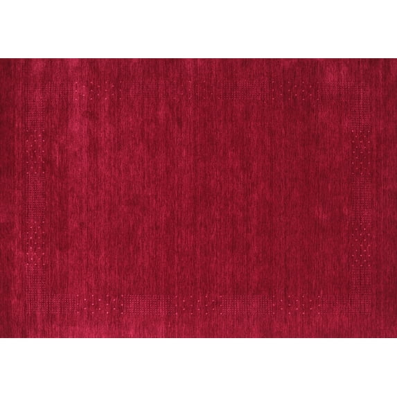 Ahgly Company Indoor Rectangle Abstract Pink Contemporary Area Rugs, 4' x 6'