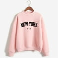 thumbnail image 3 of Women's Long Sleeve Sweatshirt Casual Crewneck Pullover Hoodies Letter Print Loose Fit Casual Fall Outfits, 3 of 3