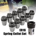 thumbnail image 1 of MYG 10pcs ER16 Spring Collet +Motor Shaft 8mm Extension Rod Holder CNC Milling Lathe, 1 of 9