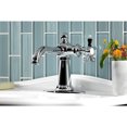 thumbnail image 3 of Kingston Brass KSD3541NX Hamilton One-Handle Single-Hole Bathroom Faucet with Deck Plate and Push Pop-Up Drain, Polished Chrome, 3 of 7