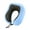 Blue, variant on Blue Blue Suede Covered Memory Foam Neck Pillow For Travel And Office Use U Shaped Design Offers Comfort And Portability For On The Go Support