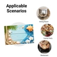 thumbnail image 5 of Joocar Tropical Beach Theme Placemat Set With Palm Leaves Seashells And Starfish Design Linen Table Mats Set Of 4 For Home Kitchen Table Decor 12x18 inch, 5 of 5