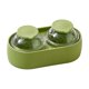 thumbnail image 1 of Molde grande para bolas de hielo para whisky y cócteles. Molde de silicona de doble cavidad para hacer esferas de hielo para bebidas de fusión lenta. Tapa ajustada. Bandeja para bolas de hielo para, 1 of 6