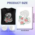 thumbnail image 2 of White Rhinestone Iron on Transfer Snake Cobra Rose Bling Diamond Hotfix Patches for Clothes Large Iron On Sequin Applique for Jeans Jacket Caps Bag T-Shirts Shoes Decor colorful DIY, 2 of 9
