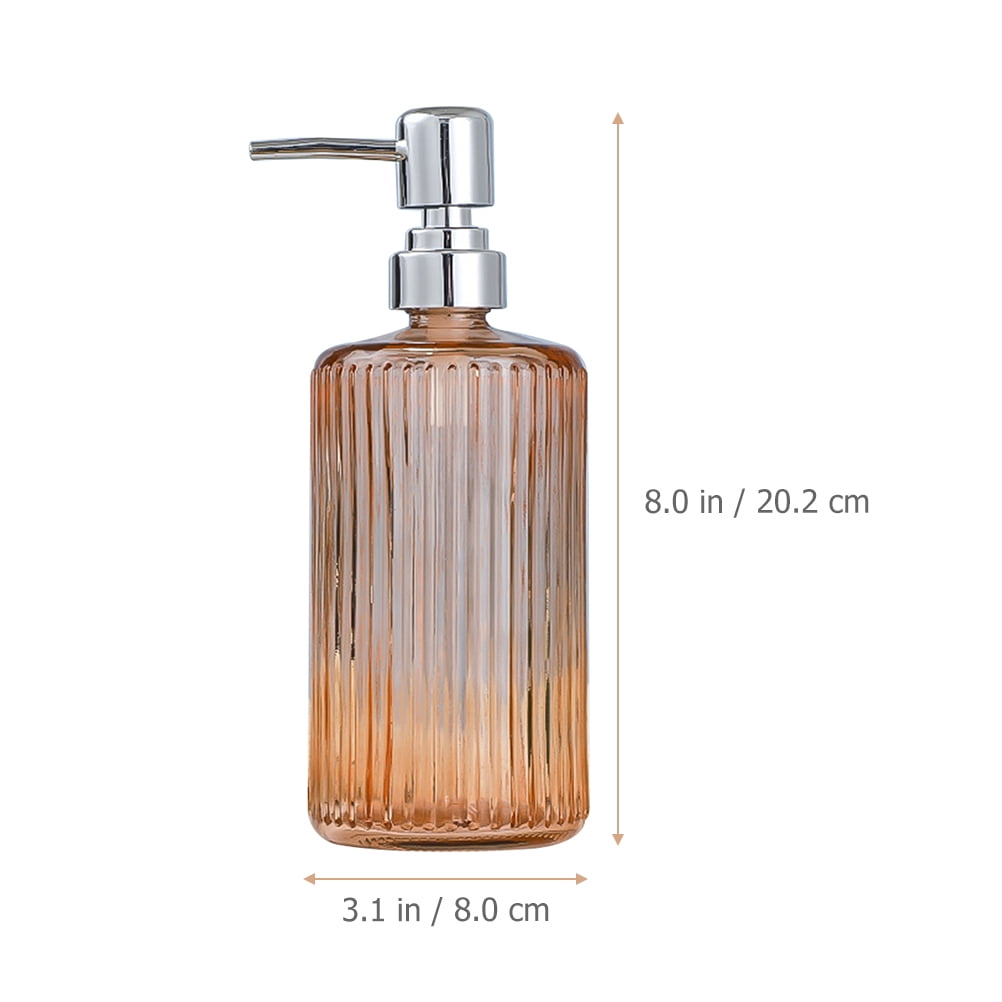 3 Pcs 500ml Push-type Dispenser Bottle Soap Lotion Glass Shampoo Shower Gel Bathroom Body Wash Pump Refillable