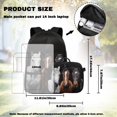 thumbnail image 7 of HUIACONG Kids School Backpack Set 4-IN-1 Dark Horses for Boys Girls Ages 6-10 Lightweight 300g Bookbag Detachable Insulated Lunch Box Pencil Case Water Bottle Holder, 7 of 7