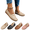 Beige, variant on Women's Orthopedic Leather Dress Loafers Arch Support Flats Anti-Slip Rubber Sole Walking Shoes No Heel Round Toe Wide Width Lightweight Slip on Stitched Flat-Soled Casual with Flower Camel