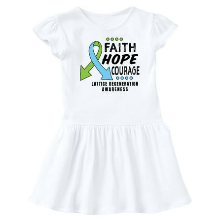 

Inktastic Eye Disease Awareness Faith Hope and Courage Gift Baby Girl Dress