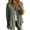Green, variant on Womens Linen Embroidery Cardigan 3/4 Sleeve Button Down Solid Color Casual Loose Vacation Tops