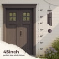 thumbnail image 3 of BSHAPPLUS® 45" Memorial Wind Chimes for Outside, Heavy Duty Metal Brown Chimes with 6 Large Deep Tone Aluminum Tubes for Loss of Loved One,Home Garden Hanging Decor, 3 of 10