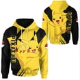 thumbnail image 1 of Sudadera de Pokémon con dibujos animados para bebés, niños, niñas y niños, ropa con capucha, Pikachu, estampado de dibujos animados, camiseta de Pokémon para niños, 1 of 1