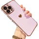 thumbnail image 1 of 1 funda para teléfono móvil (iPhone13Promax con dibujo lateral pequeño chapado en corazón [hierba púrpura]) Fokelyi CZDZ-HY215-5, 1 of 6