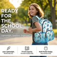 thumbnail image 2 of DISNIMO Sea Turtle Print 3 Pcs Boys Backpack with Lunch Box, Large Lightweight School Bags with Insulated Lunch Box, 17 Inch Kids Bookbags Set with Pencil Case for Elementary School Students, 2 of 7